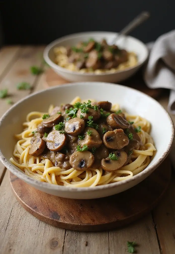 27 Healthy Steak Dinner Recipes That Feel Fancy and Fit - 9. Savory Steak and Mushroom Stroganoff