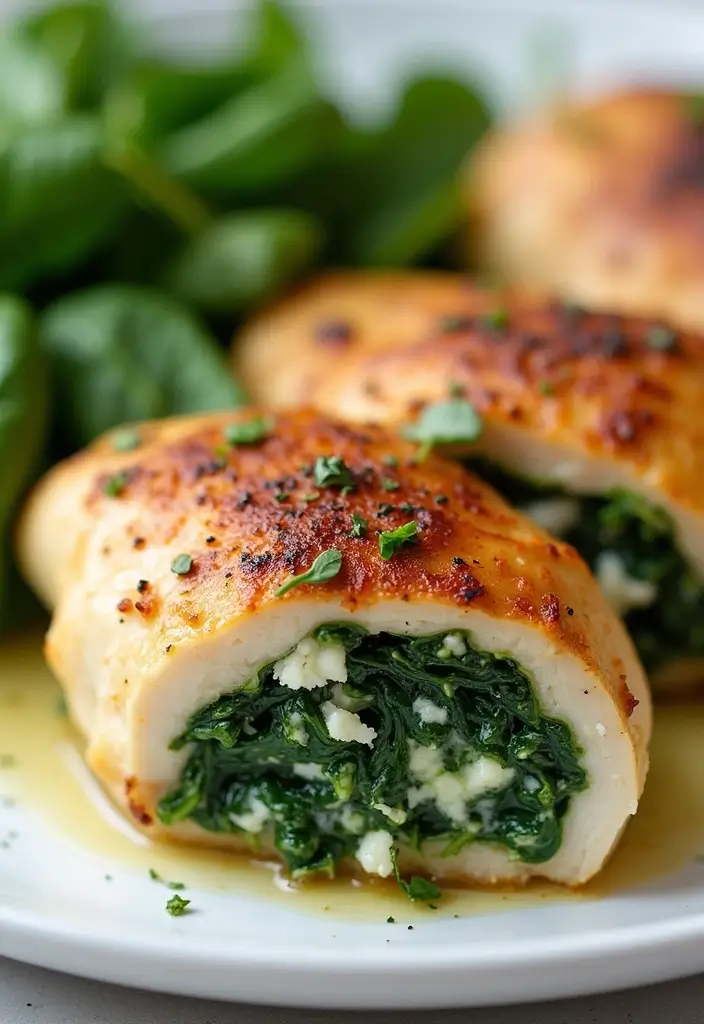27 Healthy Stuffed Chicken Breast Recipes That Impress - 1. Spinach and Feta Stuffed Chicken Breast