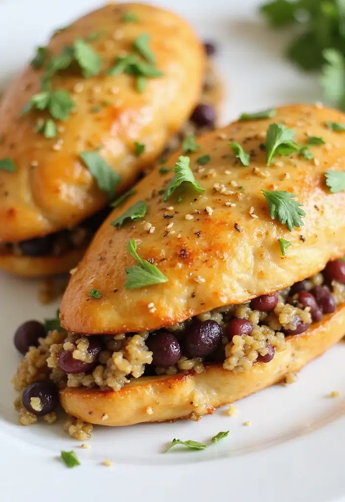 27 Healthy Stuffed Chicken Breast Recipes That Impress - 11. Quinoa and Black Bean Stuffed Chicken Breast