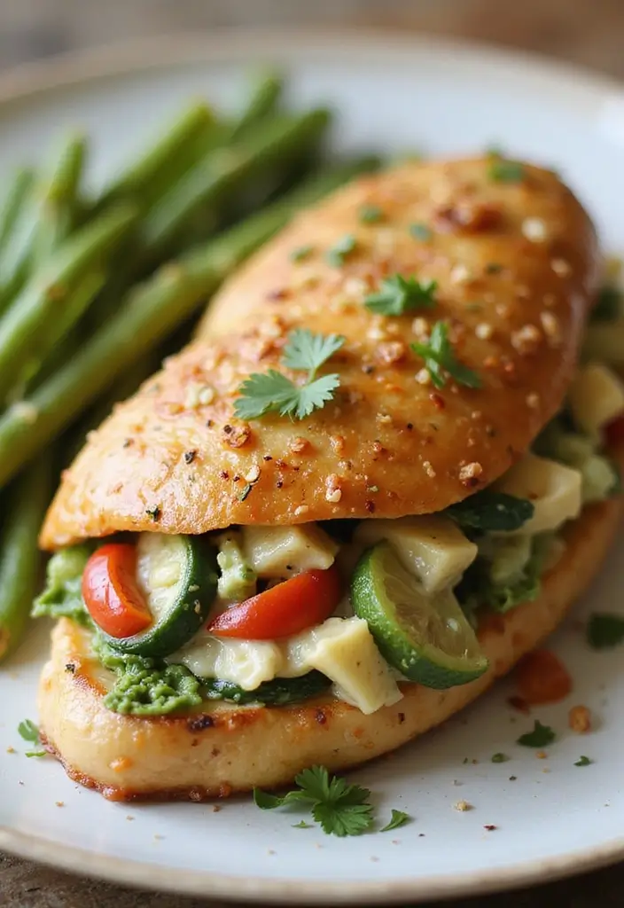 27 Healthy Stuffed Chicken Breast Recipes That Impress - 24. Vegetable Medley Stuffed Chicken Breast