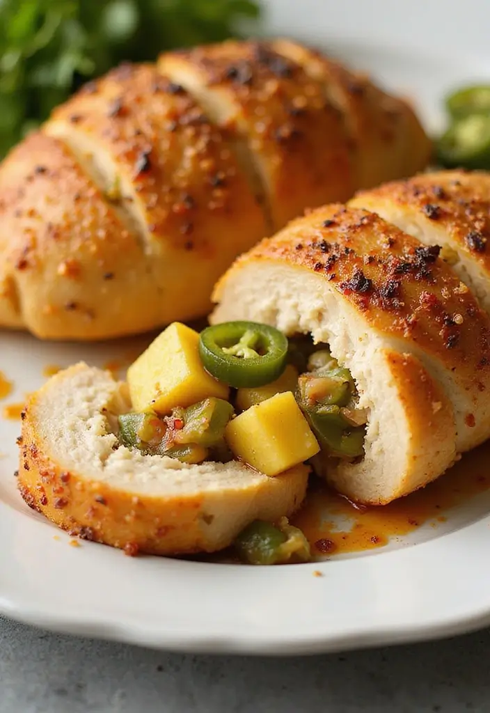 27 Healthy Stuffed Chicken Breast Recipes That Impress - 25. Sweet and Spicy Stuffed Chicken Breast