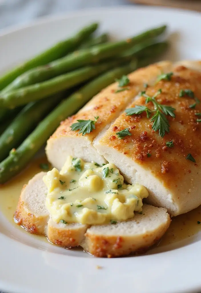 27 Healthy Stuffed Chicken Breast Recipes That Impress - 27. Garlic Butter Stuffed Chicken Breast