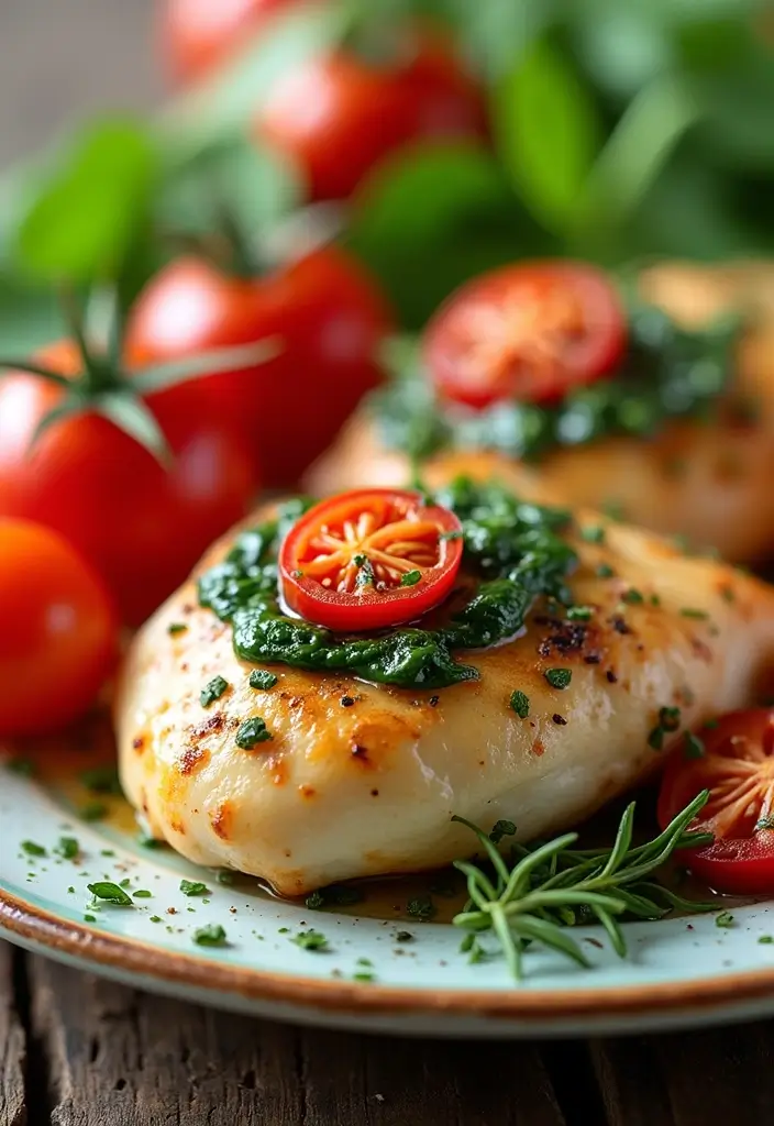 27 Healthy Stuffed Chicken Breast Recipes That Impress - 4. Sun-Dried Tomato and Spinach Stuffed Chicken