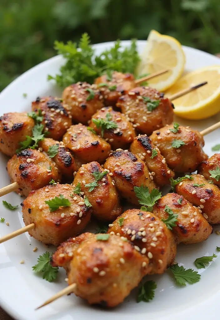 27 Sesame Chicken Recipe Healthy and Savory - 14. Sesame Chicken Skewers