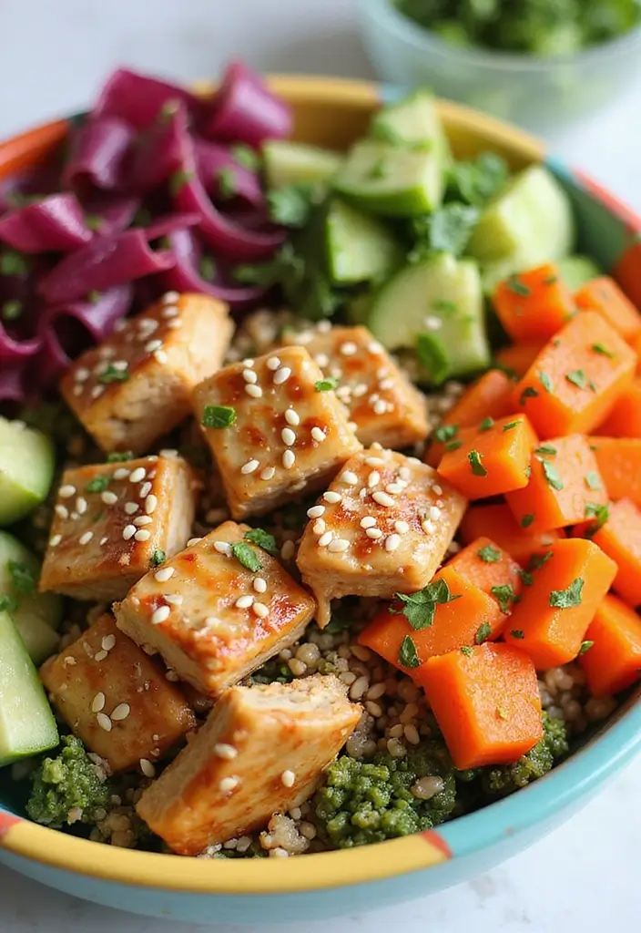 27 Sesame Chicken Recipe Healthy and Savory - 17. Sesame Chicken and Quinoa Salad