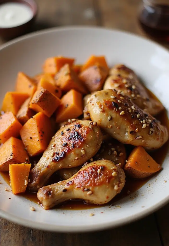 27 Sesame Chicken Recipe Healthy and Savory - 24. Sesame Chicken and Sweet Potatoes