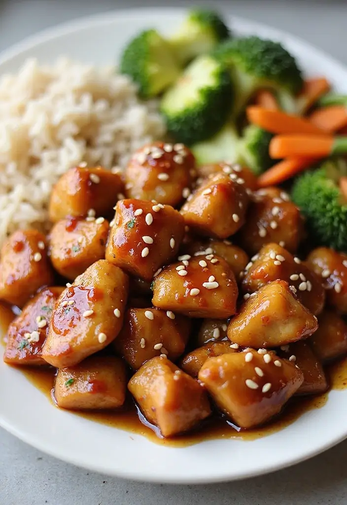27 Sesame Chicken Recipe Healthy and Savory - 4. Honey Garlic Sesame Chicken