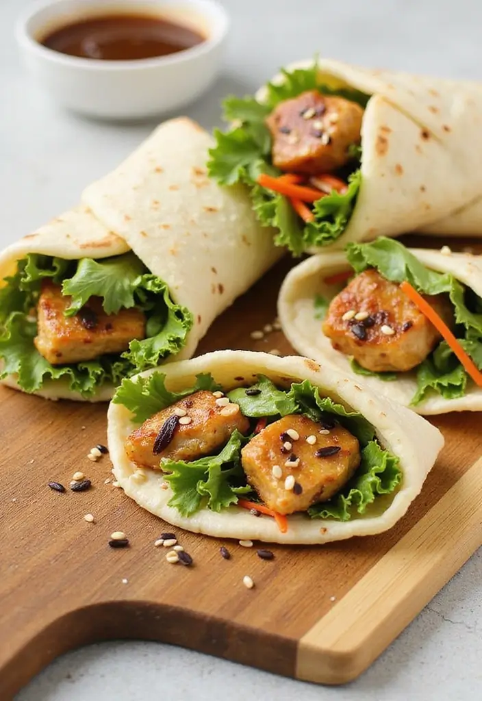 27 Sesame Chicken Recipe Healthy and Savory - 7. Sesame Chicken Wraps