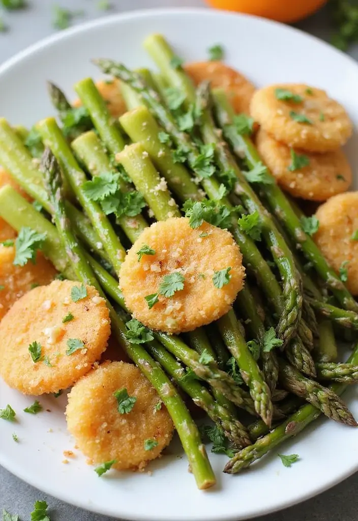 28 Air Fryer Recipes Healthy Low Carb Meals You’ll Love - 16. Air Fryer Garlic Parmesan Asparagus