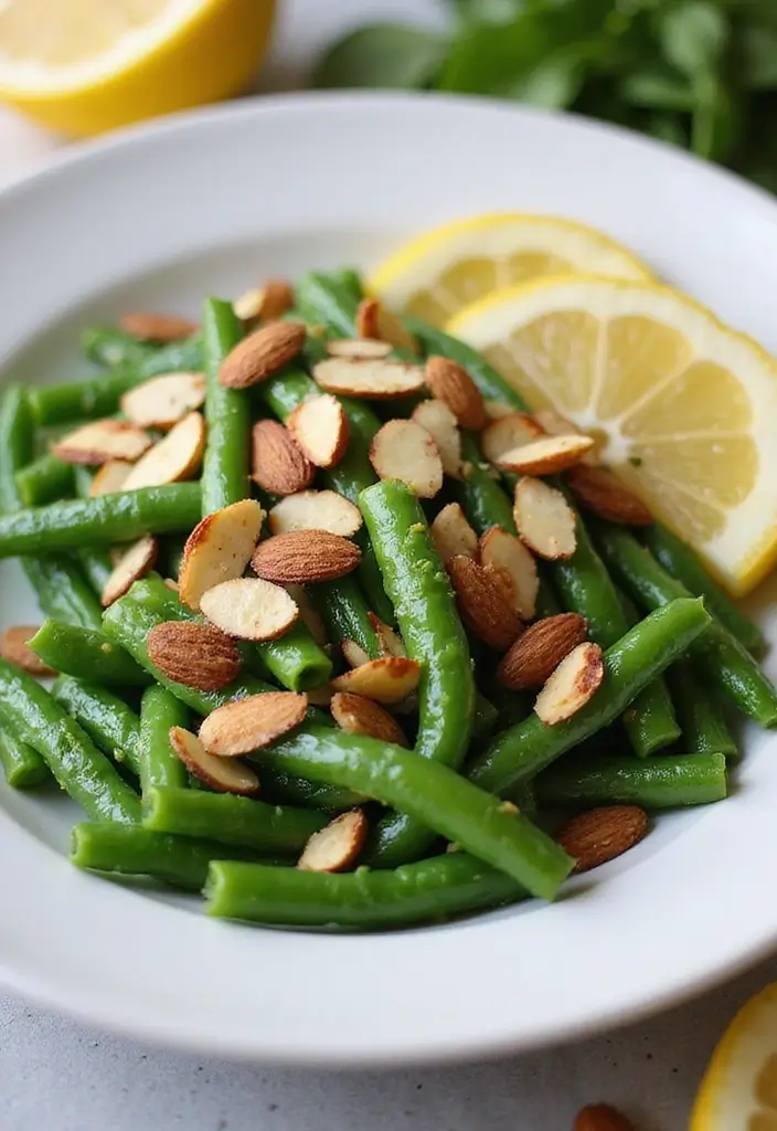 28 Air Fryer Recipes Healthy Low Carb Meals You’ll Love - 18. Air Fryer Green Bean Almondine