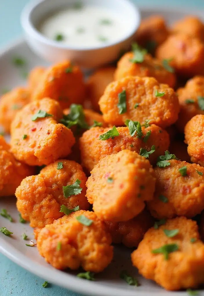 28 Air Fryer Recipes Healthy Low Carb Meals You’ll Love - 25. Air Fryer Buffalo Cauliflower Bites