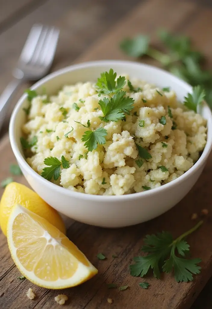 28 Cauliflower Rice Recipes Healthy Low-Carb Sides - 1. Lemon Herb Cauliflower Rice