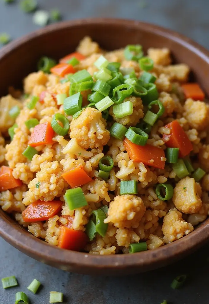 28 Cauliflower Rice Recipes Healthy Low-Carb Sides - 16. Asian-Inspired Cauliflower Rice Stir Fry