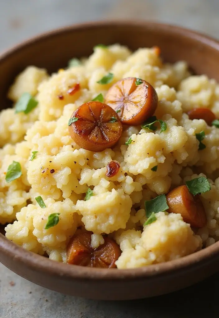 28 Cauliflower Rice Recipes Healthy Low-Carb Sides - 17. Roasted Garlic and Cauliflower Rice