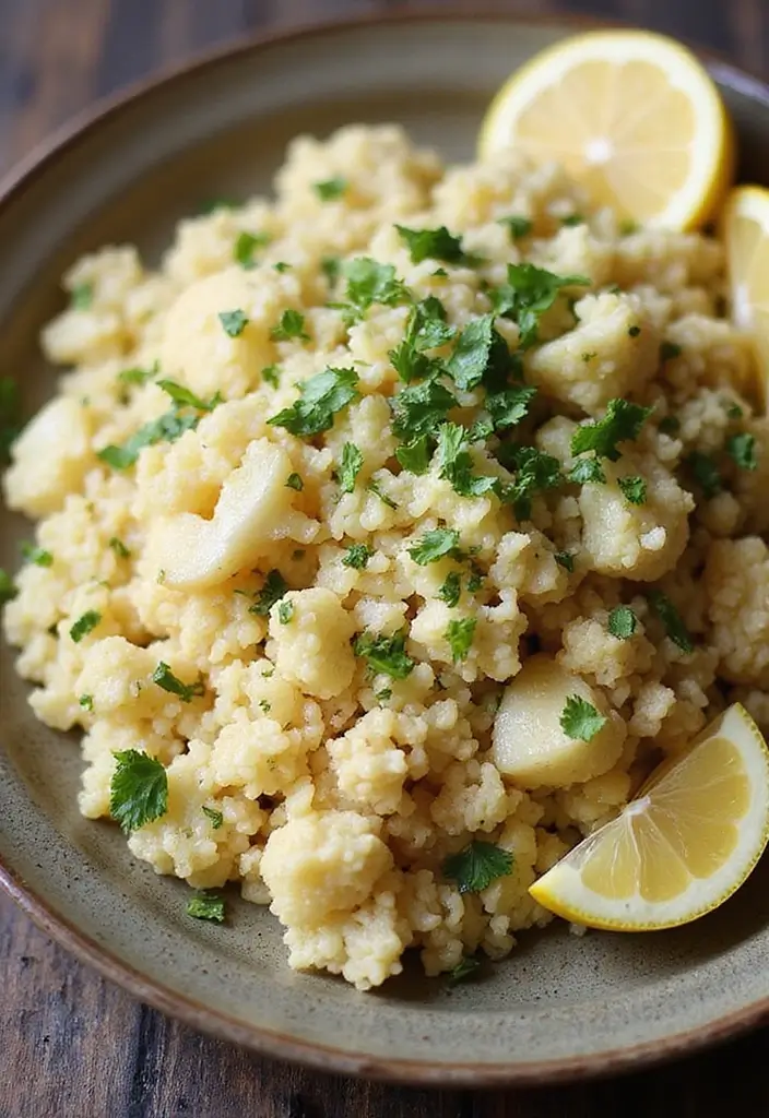28 Cauliflower Rice Recipes Healthy Low-Carb Sides - 20. Greek-Style Cauliflower Rice Pilaf