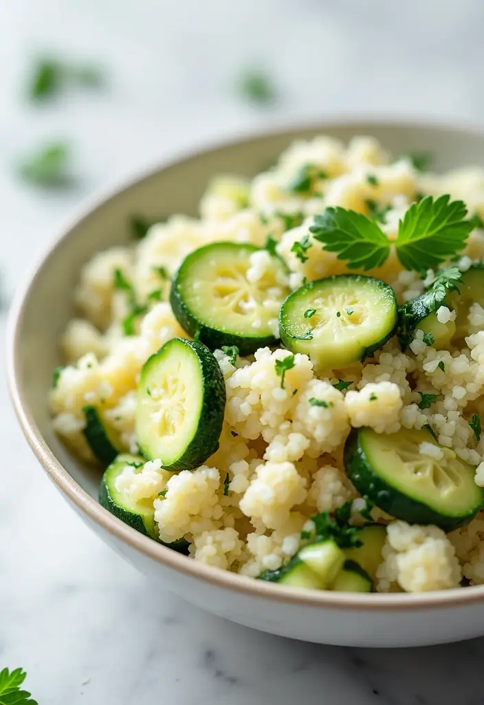 28 Cauliflower Rice Recipes Healthy Low-Carb Sides - 28. Cauliflower Rice with Zucchini