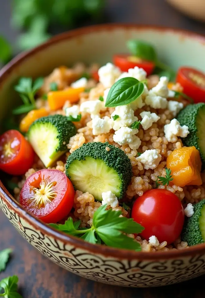 28 Cauliflower Rice Recipes Healthy Low-Carb Sides - 5. Mediterranean Cauliflower Rice Bowl
