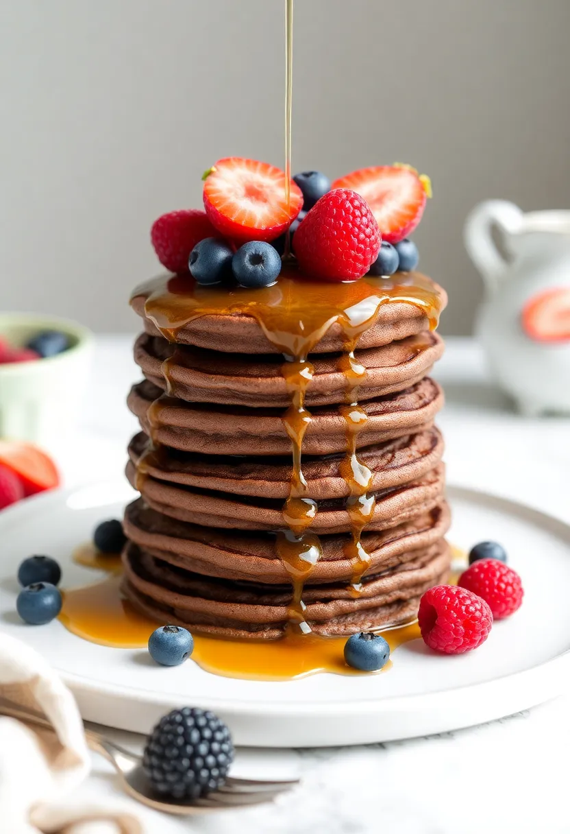 28 Easy Healthy Dessert Recipes That Taste Indulgent - 16. Chocolate Protein Pancakes