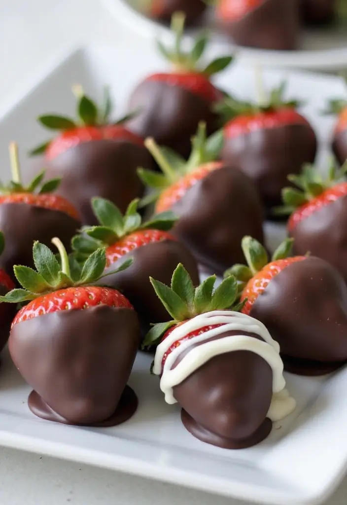 28 Easy Healthy Dessert Recipes That Taste Indulgent - 8. Dark Chocolate-Dipped Strawberries