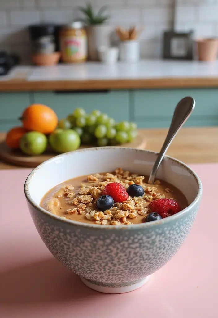 28 Easy Healthy Dessert Recipes That Taste Indulgent - 9. Peanut Butter Chocolate Smoothie Bowl