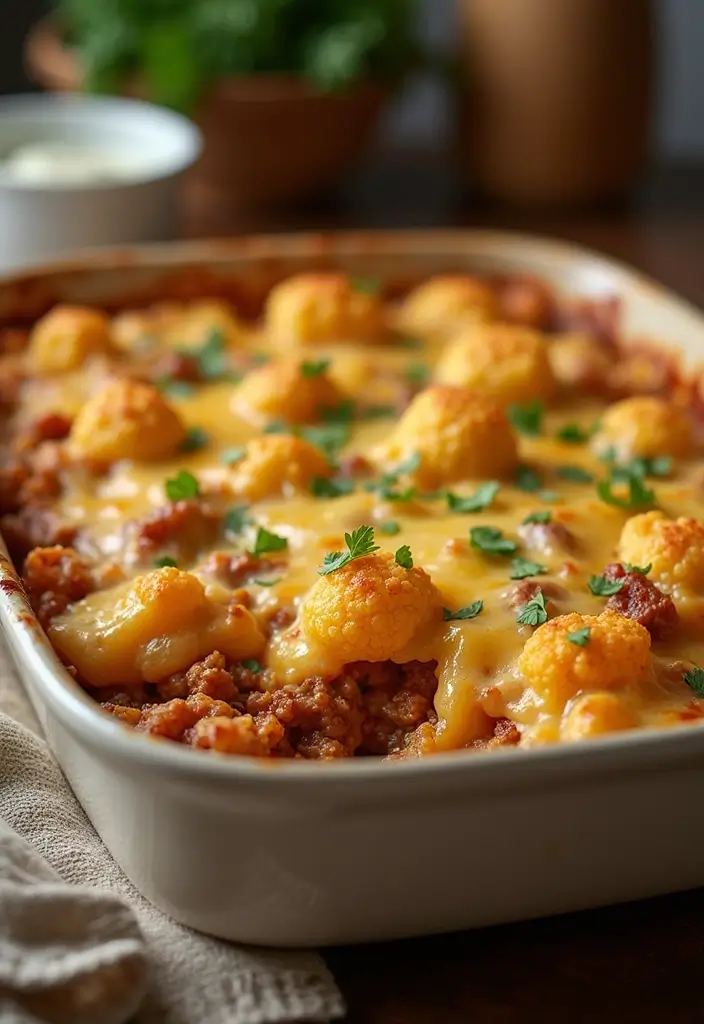 28 Healthy Beef Dinner Recipes That Feel Hearty and Clean - 11. Beef and Cauliflower Casserole