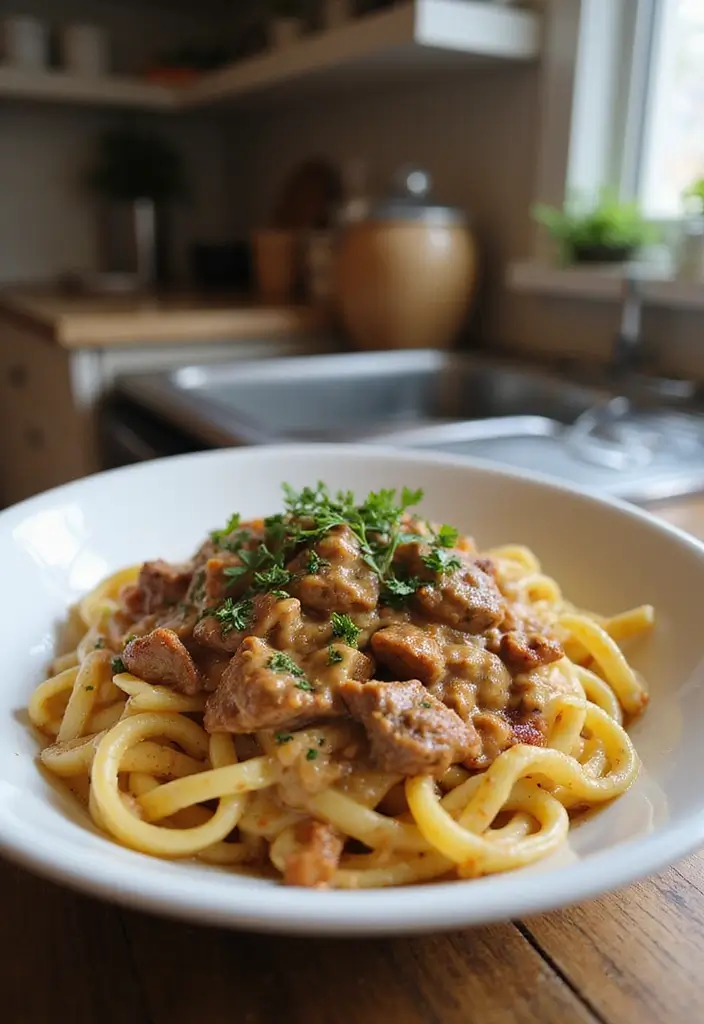 28 Healthy Beef Dinner Recipes That Feel Hearty and Clean - 12. Creamy Beef Pasta