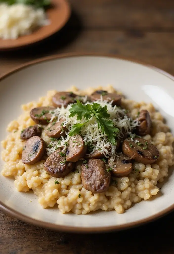 28 Healthy Beef Dinner Recipes That Feel Hearty and Clean - 17. Beef and Mushroom Risotto