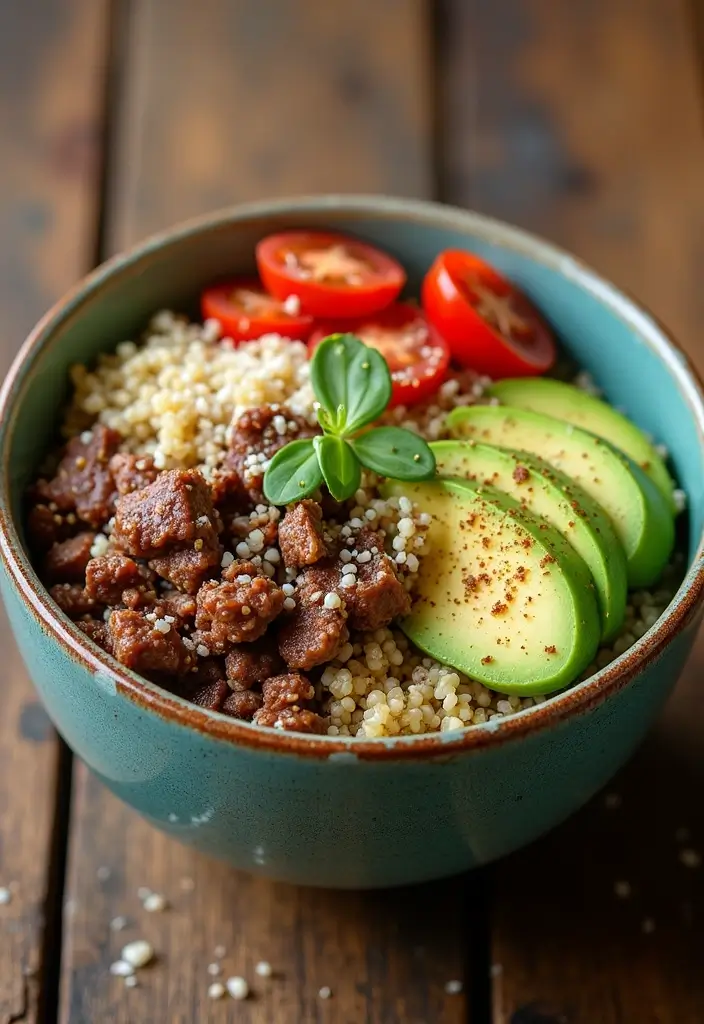 28 Healthy Beef Dinner Recipes That Feel Hearty and Clean - 2. Hearty Beef and Quinoa Bowl