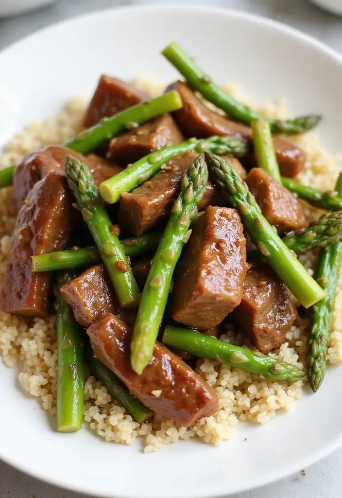 28 Healthy Beef Dinner Recipes That Feel Hearty and Clean - 20. Beef and Asparagus Stir-Fry