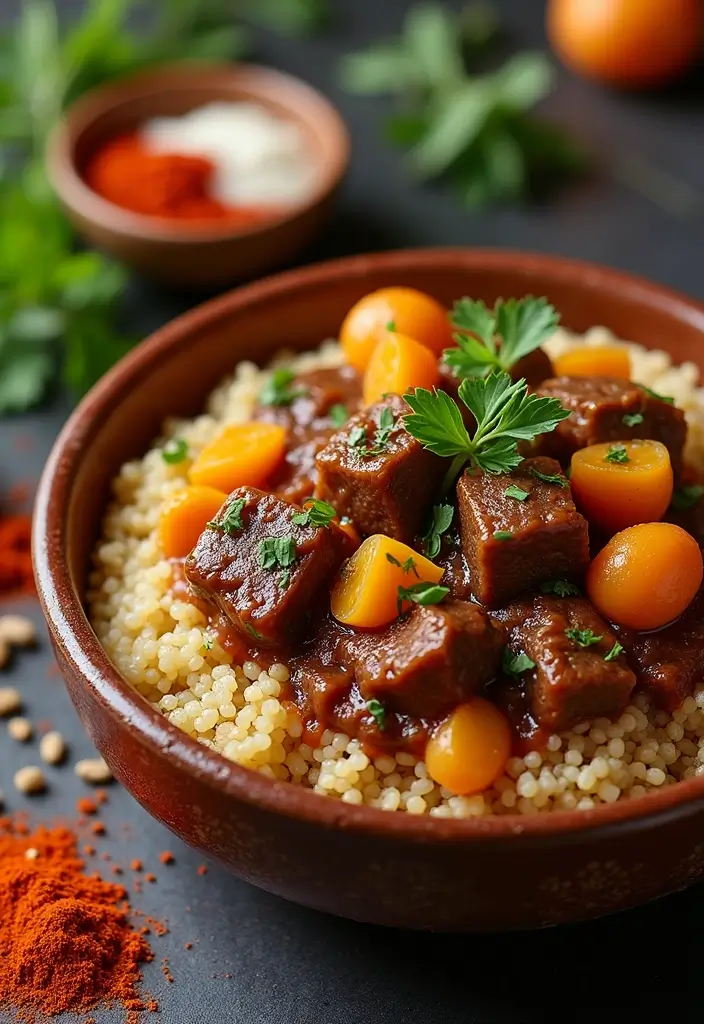 28 Healthy Beef Dinner Recipes That Feel Hearty and Clean - 24. Beef Tagine with Apricots
