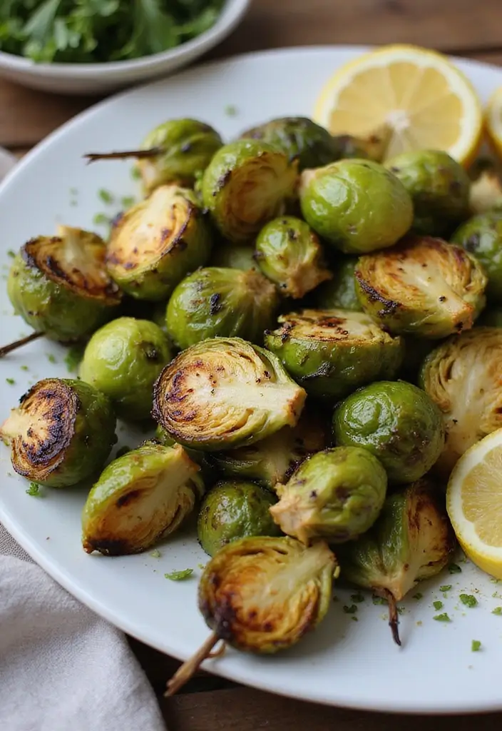 28 Healthy Brussels Sprout Recipes That Taste Amazing - 12. Grilled Brussels Sprouts Skewers