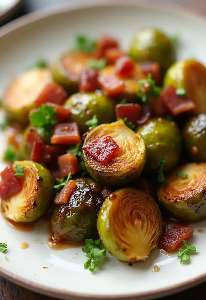 28 Healthy Brussels Sprout Recipes That Taste Amazing - 17. Brussels Sprouts with Bacon and Maple Syrup
