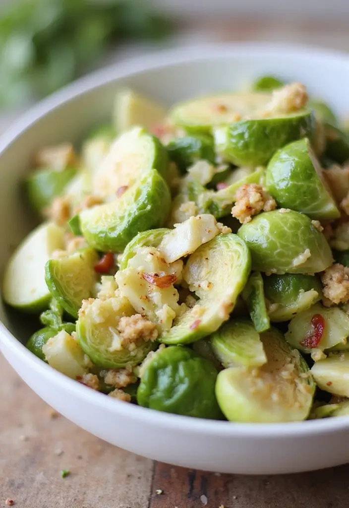 28 Healthy Brussels Sprout Recipes That Taste Amazing - 19. Brussels Sprout and Apple Slaw