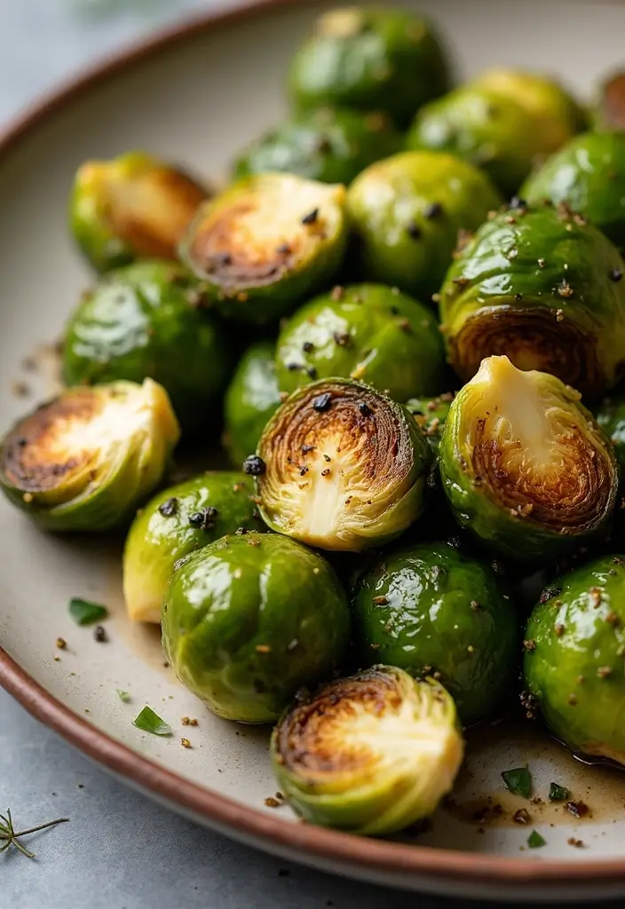 28 Healthy Brussels Sprout Recipes That Taste Amazing - 20. Roasted Brussels Sprouts with Garlic and Herbs