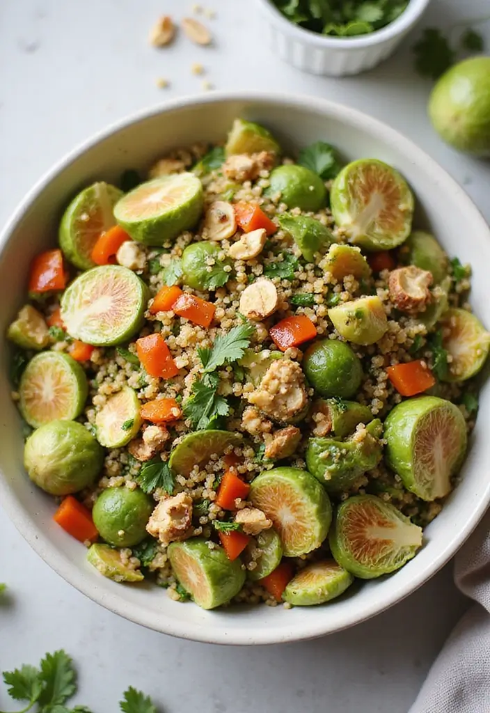 28 Healthy Brussels Sprout Recipes That Taste Amazing - 4. Brussels Sprout and Quinoa Salad