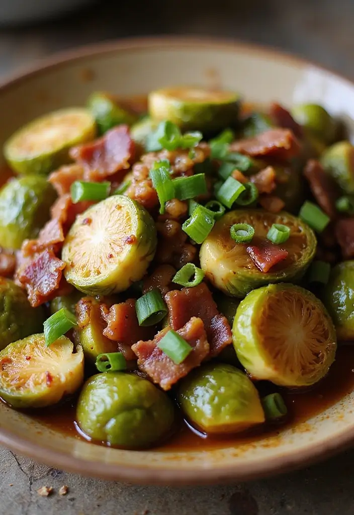 28 Healthy Brussels Sprout Recipes That Taste Amazing - 7. Brussels Sprout and Bacon Stir-Fry