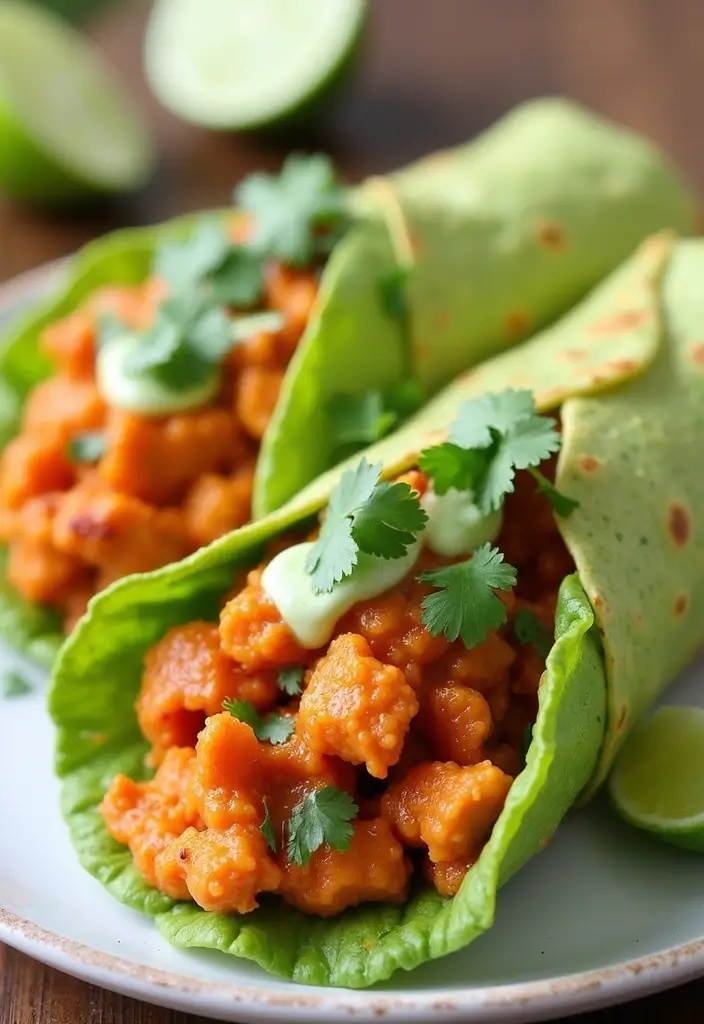 28 Healthy Buffalo Chicken Wraps That Are Spicy and Clean - 15. Buffalo Chicken Wrap with Cilantro Lime Dressing