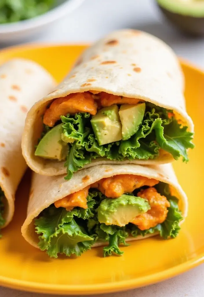 28 Healthy Buffalo Chicken Wraps That Are Spicy and Clean - 2. Spicy Avocado Buffalo Chicken Wrap