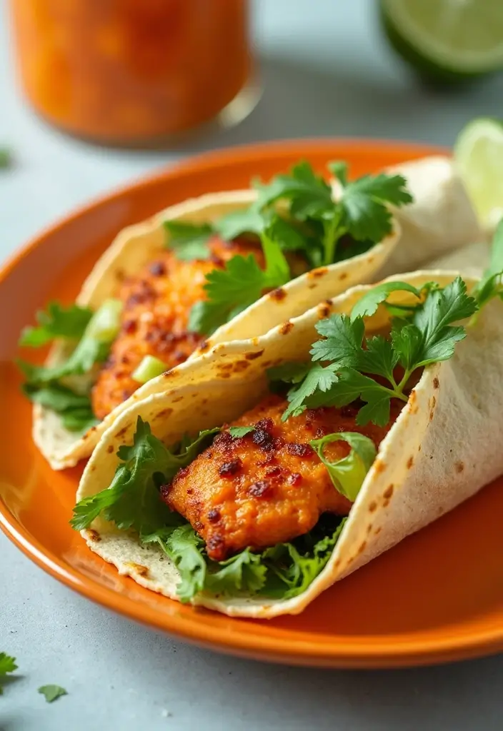 28 Healthy Buffalo Chicken Wraps That Are Spicy and Clean - 28. Buffalo Chicken Wrap with Cilantro and Lime