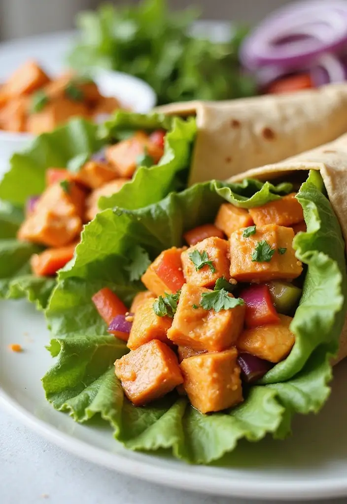 28 Healthy Buffalo Chicken Wraps That Are Spicy and Clean - 7. Buffalo Chicken Salad Wrap