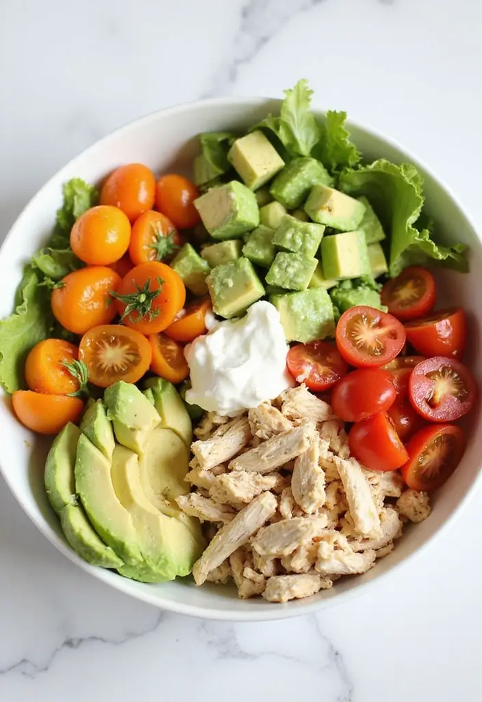 28 Healthy Chicken Lunch Recipes That Travel Well - 11. Chicken Avocado Salad