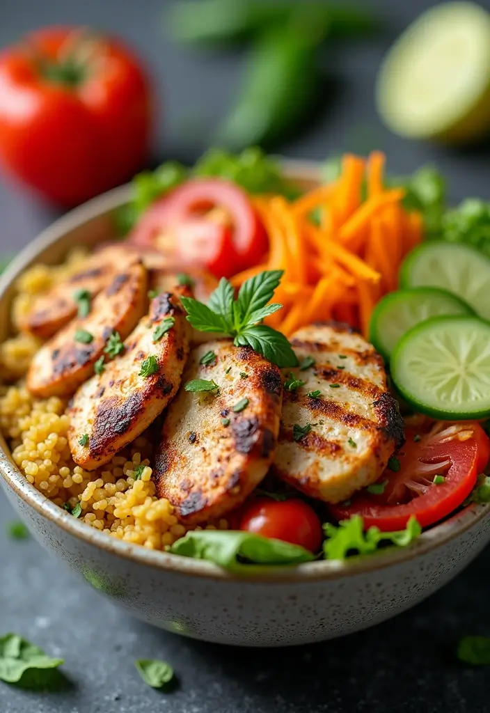 28 Healthy Chicken Lunch Recipes That Travel Well - 20. Chicken Shawarma Bowls