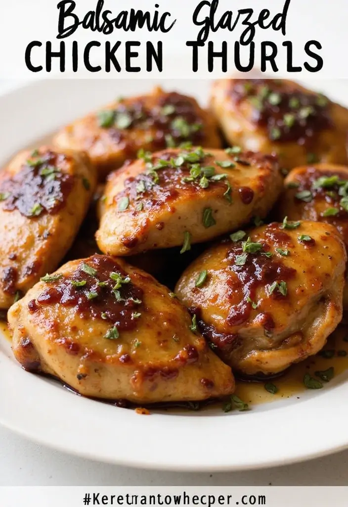 28 Healthy Chicken Lunch Recipes That Travel Well - 28. Balsamic Glazed Chicken Thighs