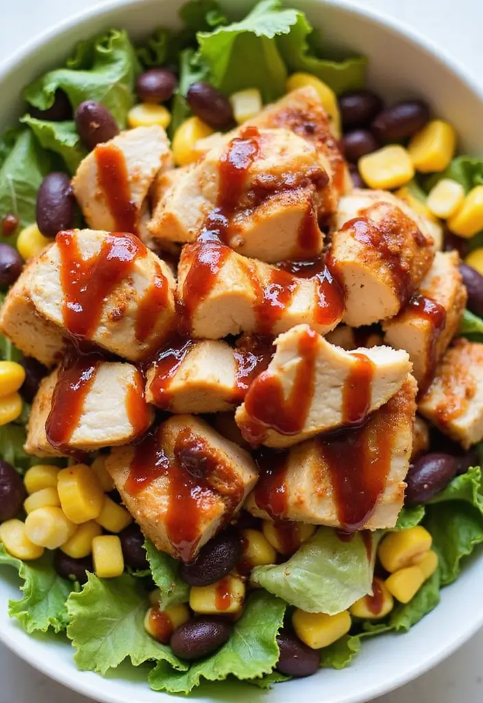 28 Healthy Chicken Lunch Recipes That Travel Well - 7. BBQ Chicken Salad
