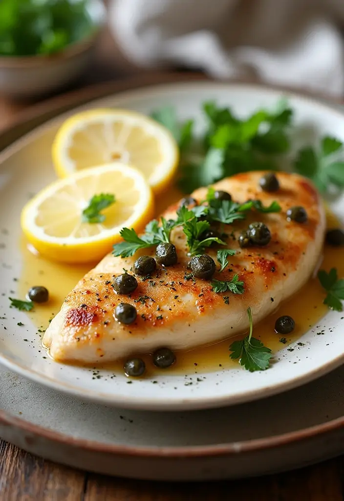 28 Healthy Chicken Piccata Recipes That are Light and Lemony - 1. Classic Healthy Chicken Piccata