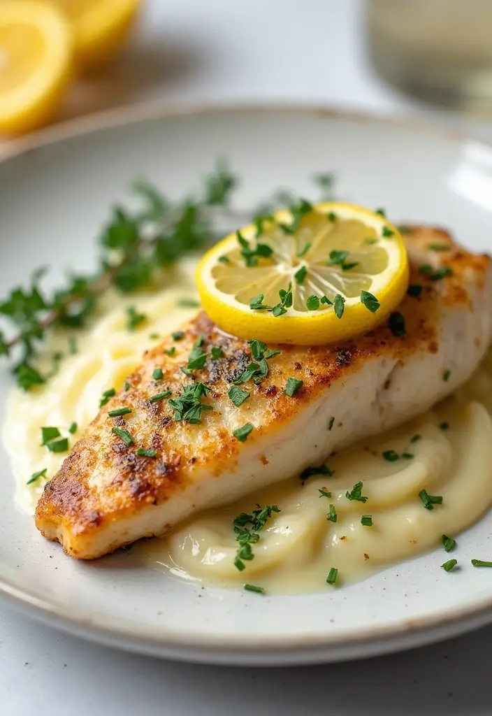 28 Healthy Chicken Piccata Recipes That are Light and Lemony - 10. Lemon Thyme Chicken Piccata