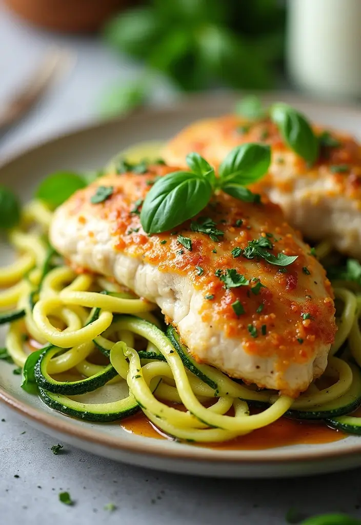 28 Healthy Chicken Piccata Recipes That are Light and Lemony - 12. Zucchini Noodle Chicken Piccata