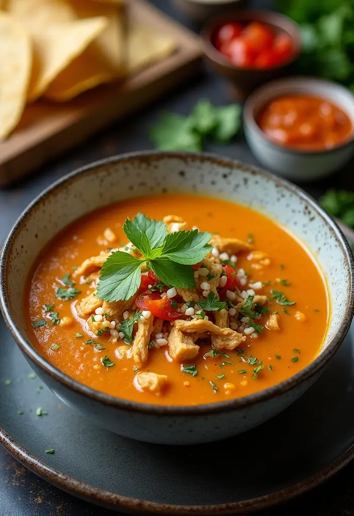 28 Healthy Chicken Tortilla Soup Crock Pot Recipes That Cook Themselves - 27. Miso Chicken Tortilla Soup