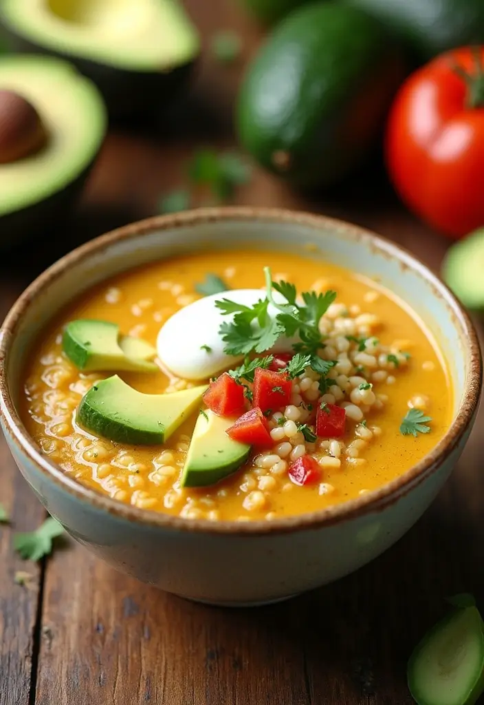 28 Healthy Chicken Tortilla Soup Crock Pot Recipes That Cook Themselves - 3. Creamy Avocado Chicken Tortilla Soup