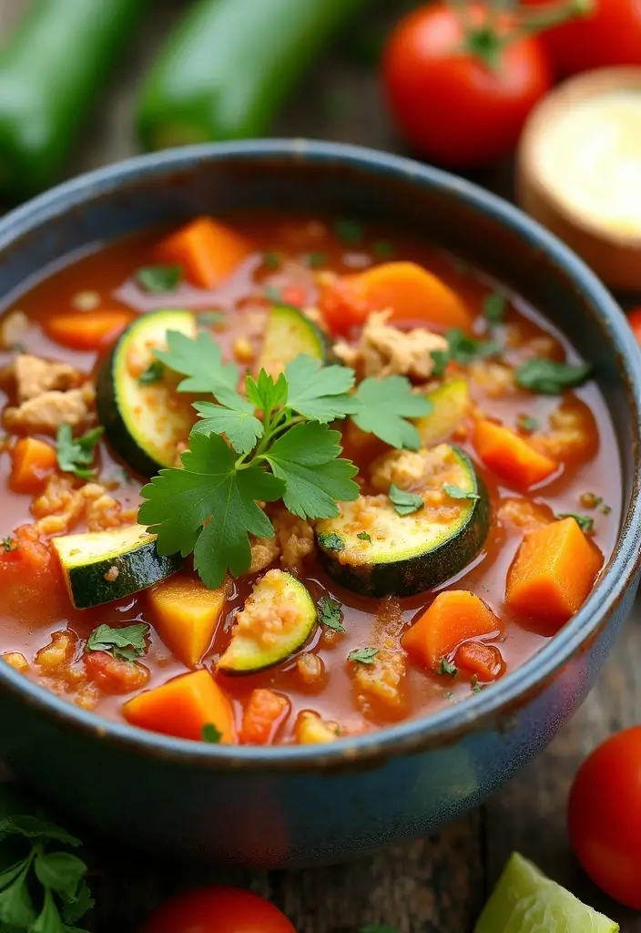 28 Healthy Chicken Tortilla Soup Crock Pot Recipes That Cook Themselves - 6. Veggie-Packed Chicken Tortilla Soup